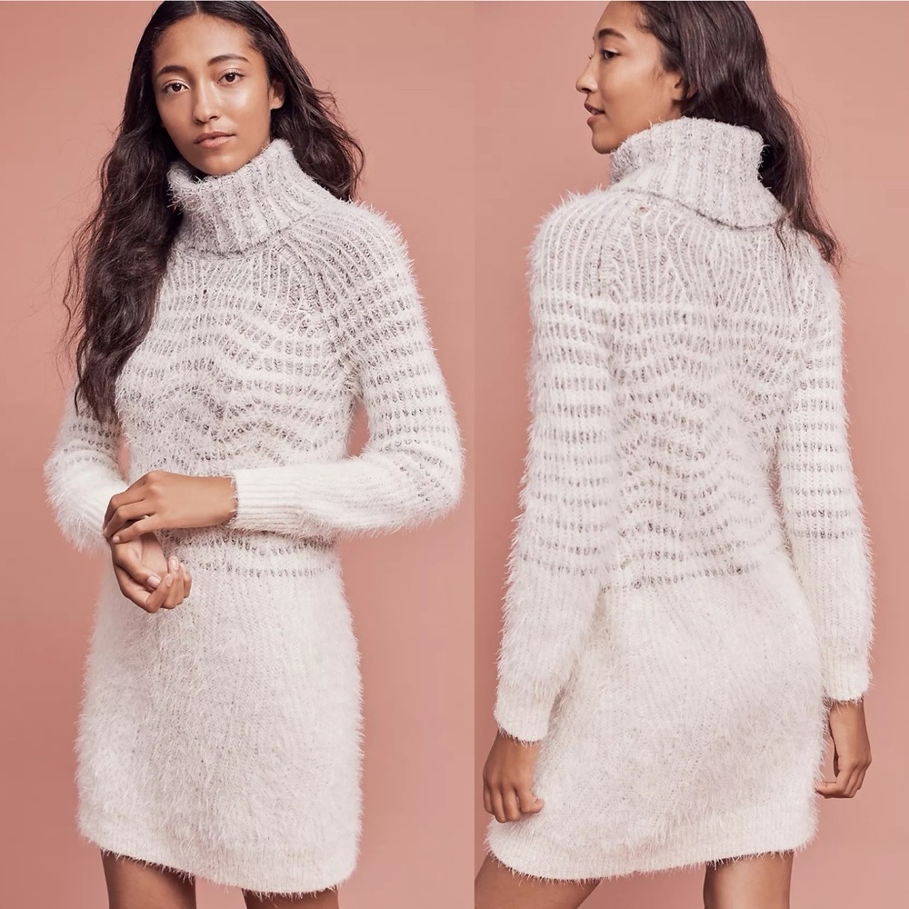 Anthropologie Sleeping On Snow Shelby Eyelash Dress